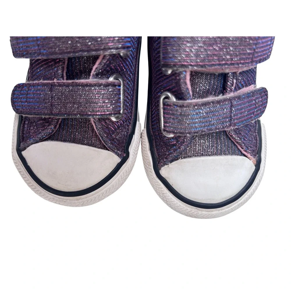 Converse Chuck Taylor All Star Kids 6 Purple Pink Glitter‎ Low Top Sneakers